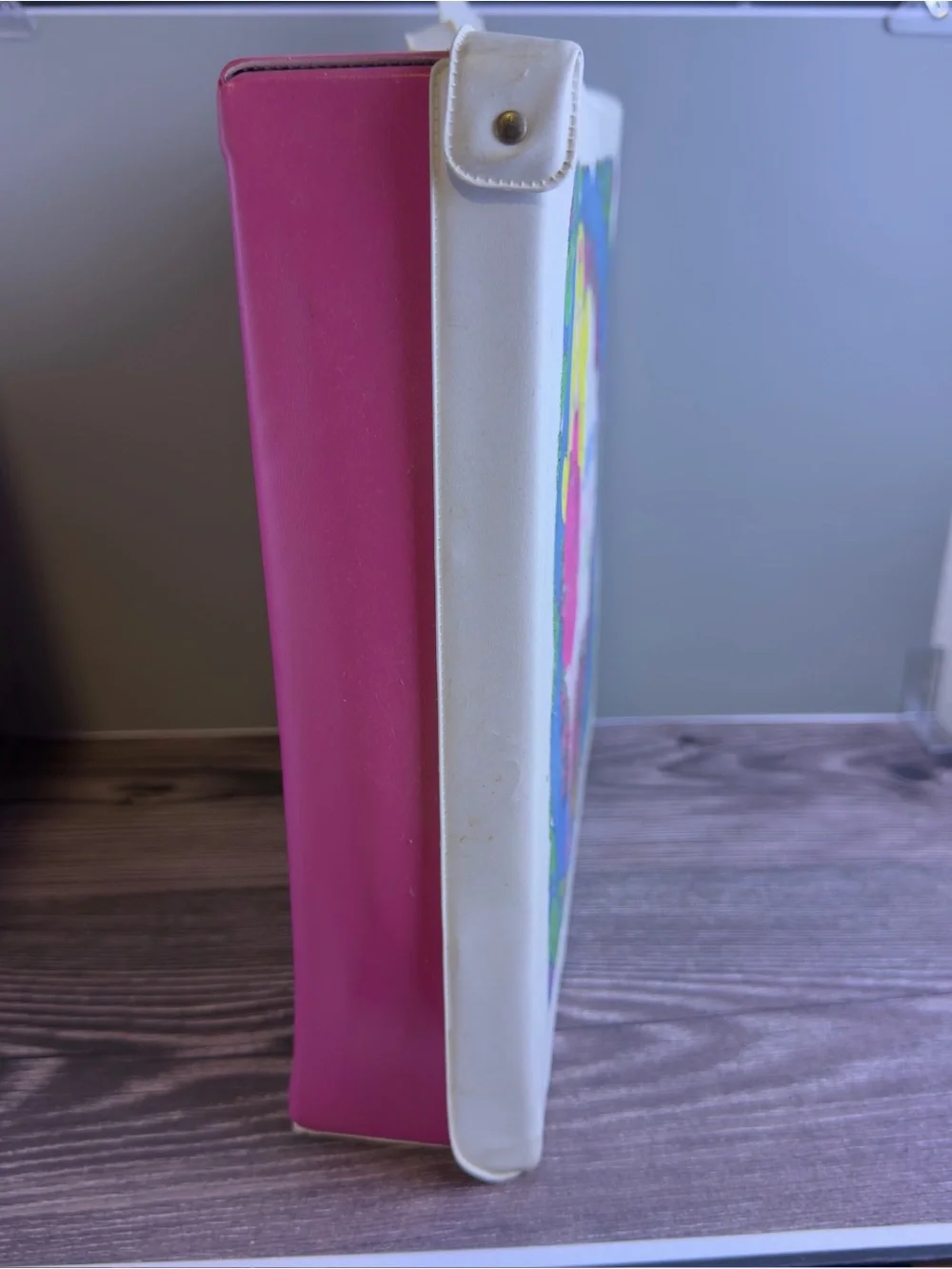 Vintage 1969 Mattel Skipper Doll Case Empty Pink White Handle Cracked